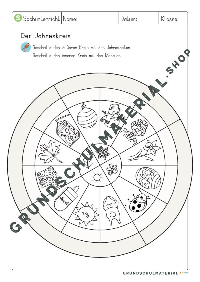 Materialpaket Jahreszeiten Grundschule