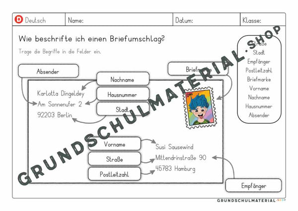 Materialpaket "Ich schreibe einen Brief"