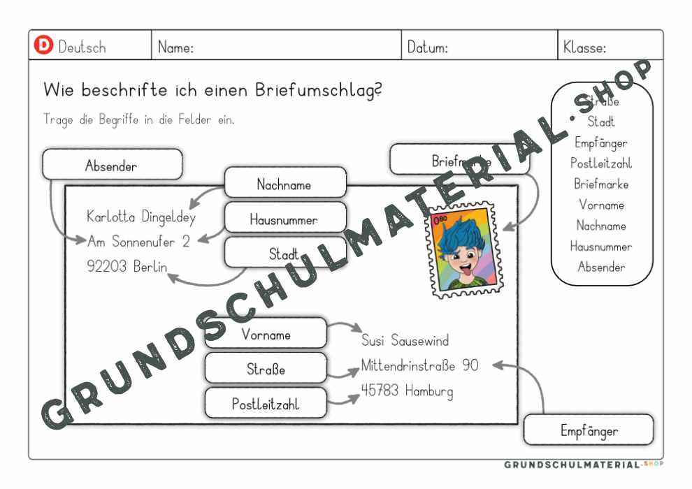 Materialpaket "Ich schreibe einen Brief"