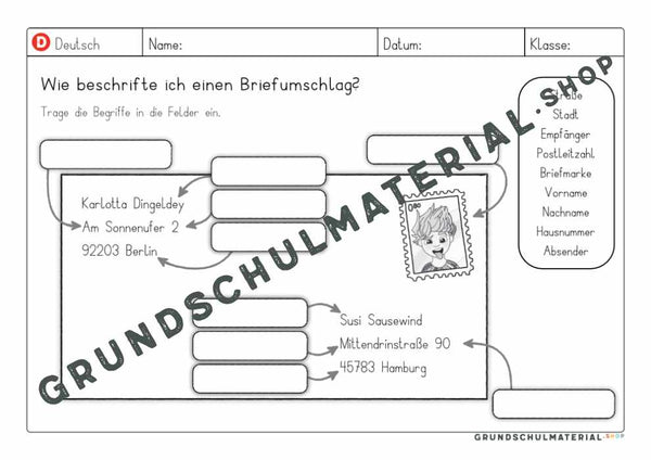 Materialpaket "Ich schreibe einen Brief"