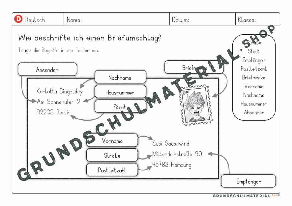 Materialpaket "Ich schreibe einen Brief"