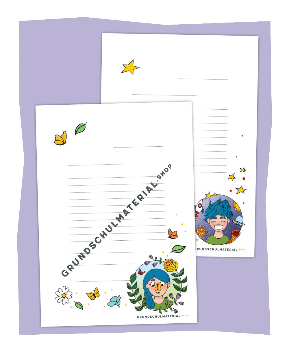 Briefpapier mit Luna & Finn