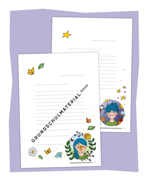 Briefpapier mit Luna & Finn
