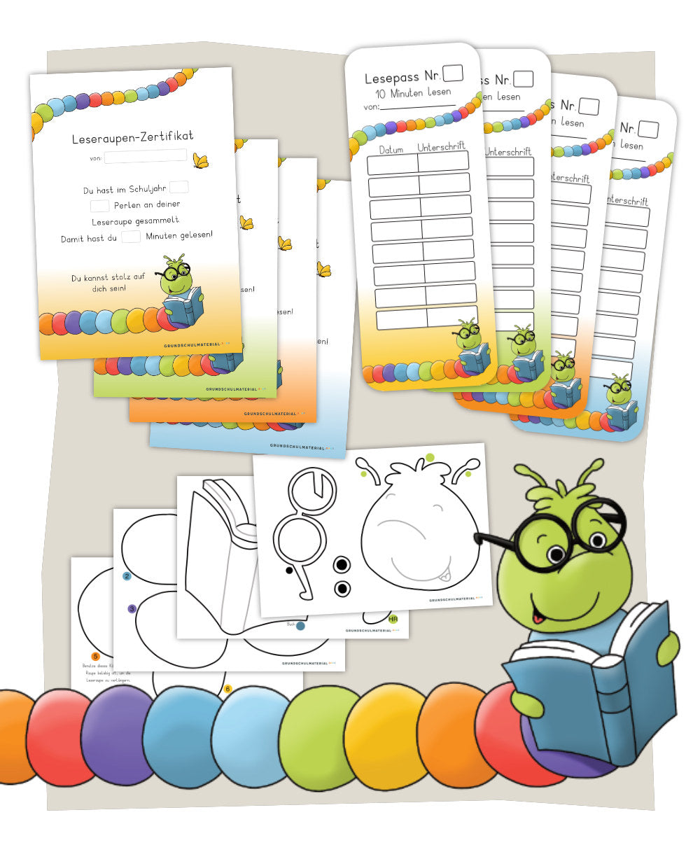 Materialpaket Leseraupe