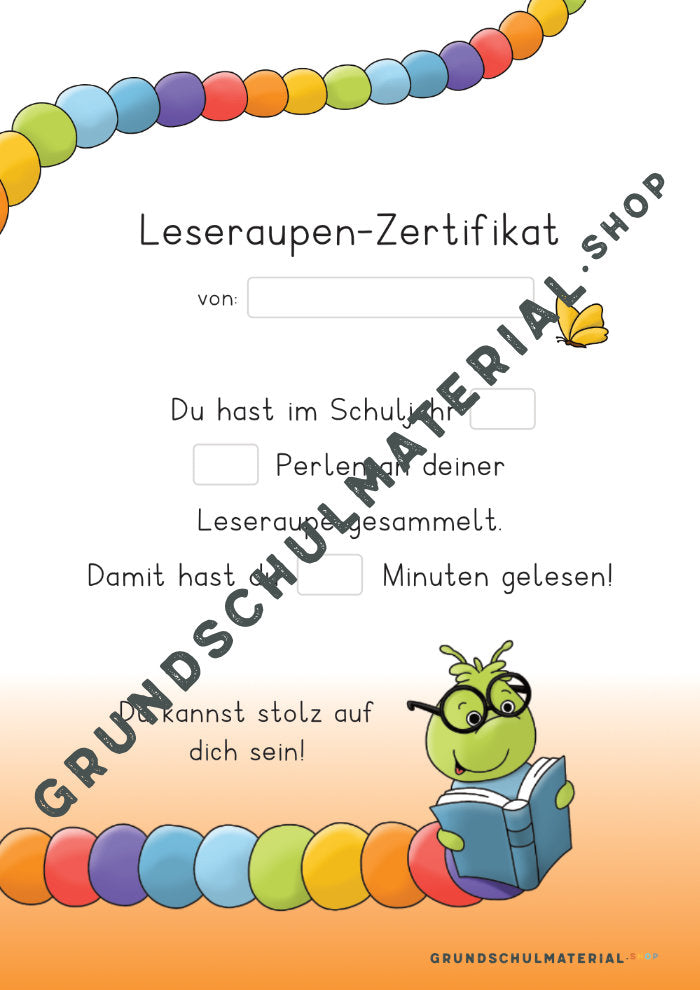 Materialpaket Leseraupe