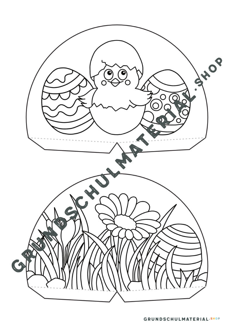 Oster-Popupkarte - Osterkarte basteln Grundschule