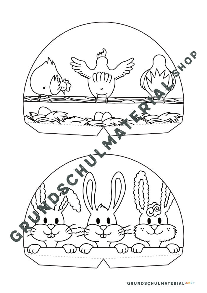 Oster-Popupkarte - Osterkarte basteln Grundschule