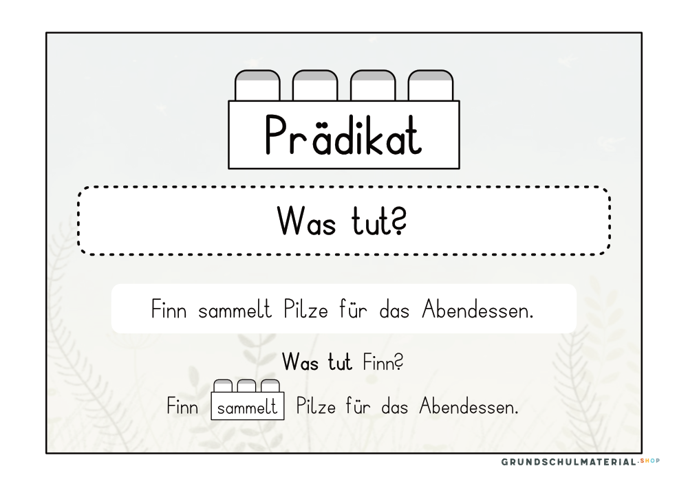 Materialpaket Satzglieder