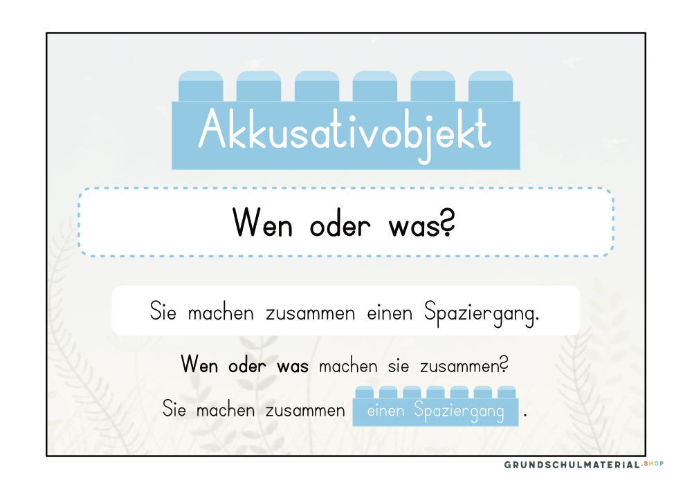 Materialpaket Satzglieder