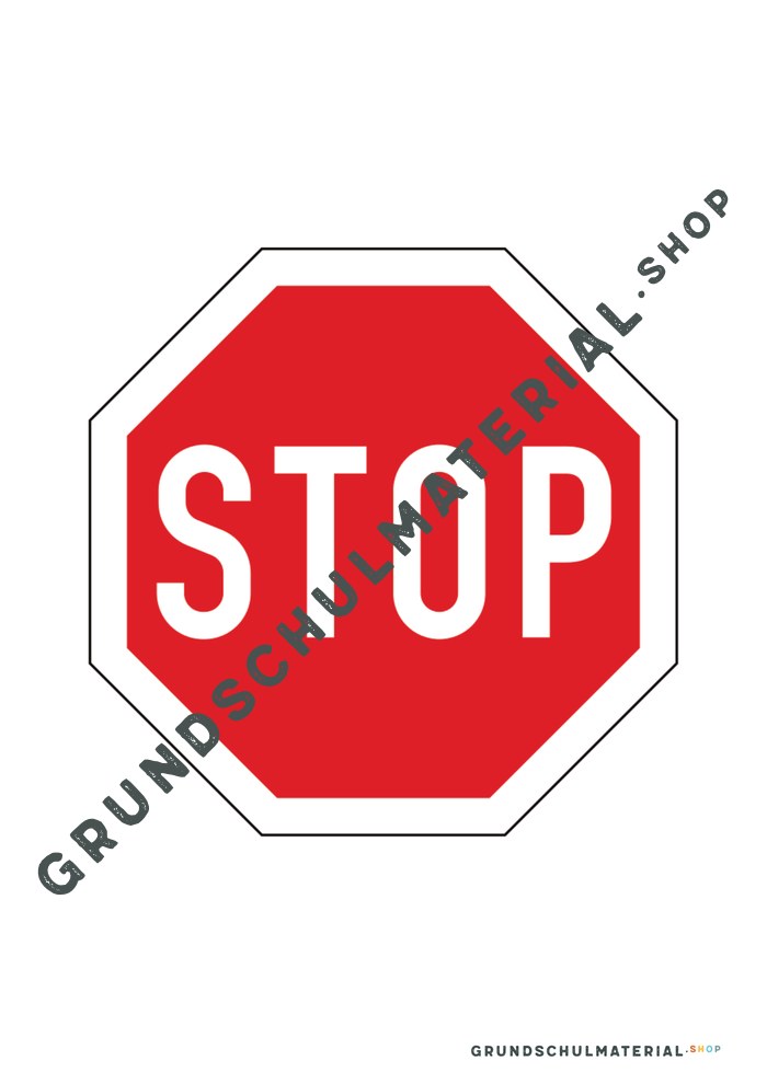 Verkehrszeichen zum Ausdrucken: Stoppschild