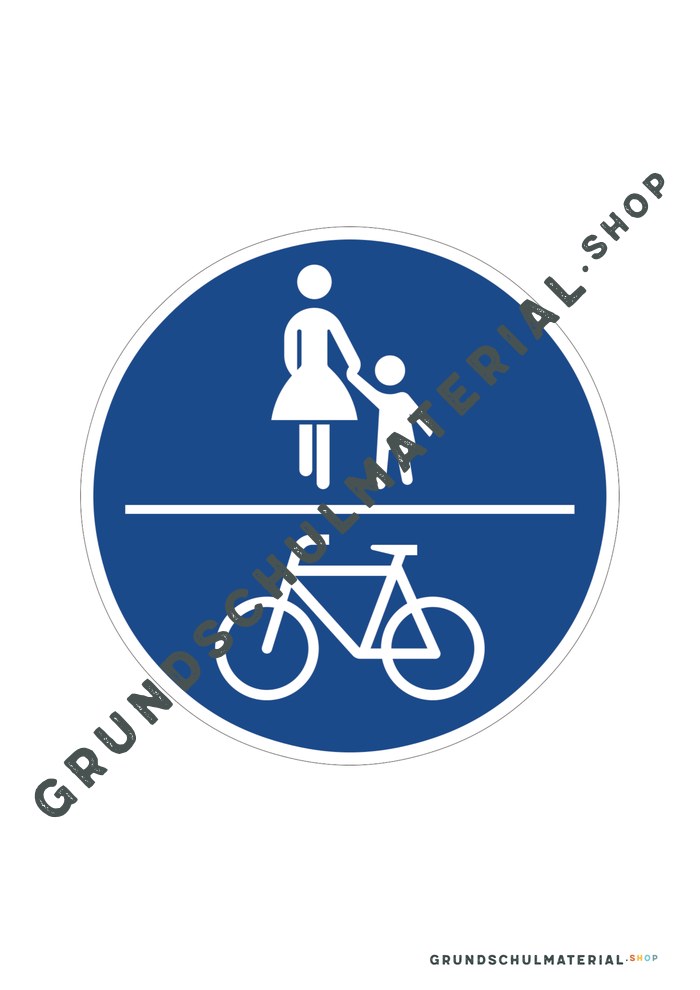 Verkehrszeichen zum Ausdrucken: Gemeinsamer Geh- und Radweg