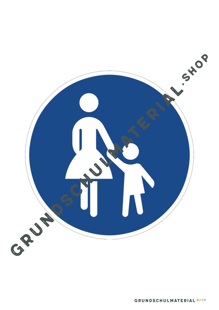 Verkehrszeichen zum Ausdrucken: Gehweg