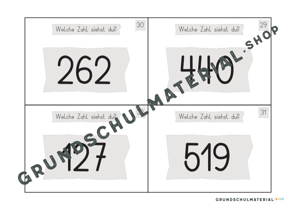 Materialpaket "Einführung in den Zahlenraum 1000"