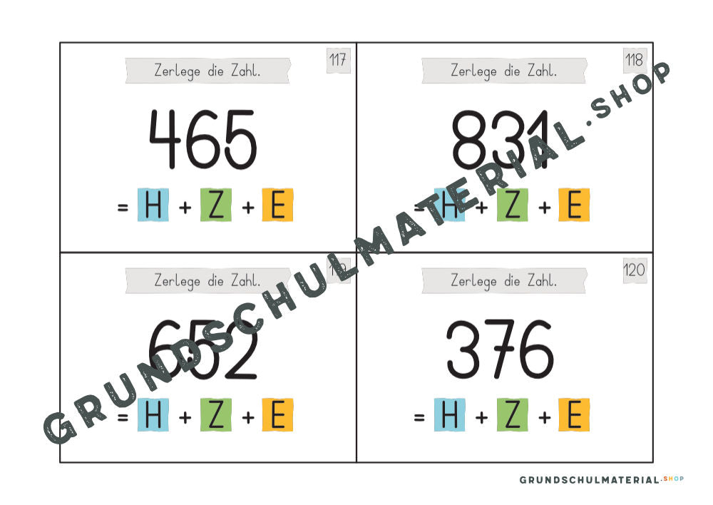 Materialpaket "Einführung in den Zahlenraum 1000"