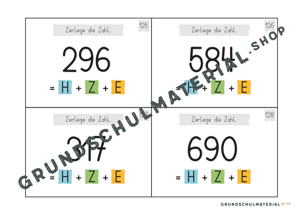 Materialpaket "Einführung in den Zahlenraum 1000"