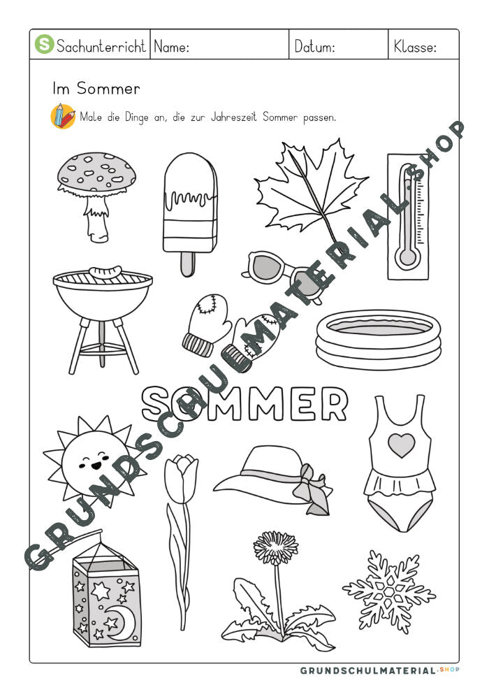 Materialpaket Jahreszeiten Grundschule