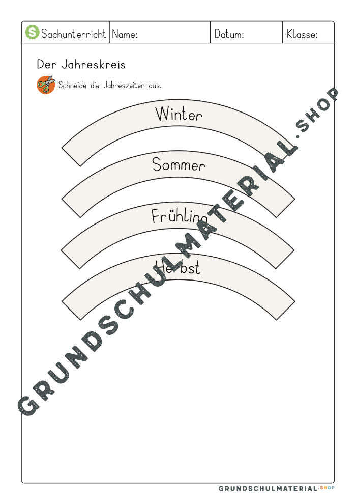 Materialpaket Jahreszeiten Grundschule
