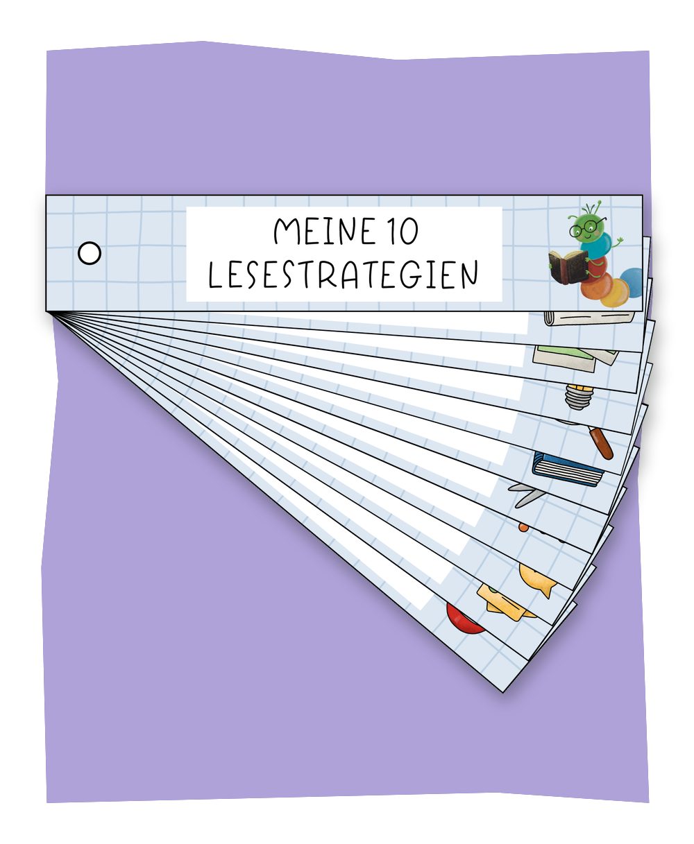 Lesestrategien Fächer „Meine 10 Lesestrategien“ für Deutsch in der Grundschule