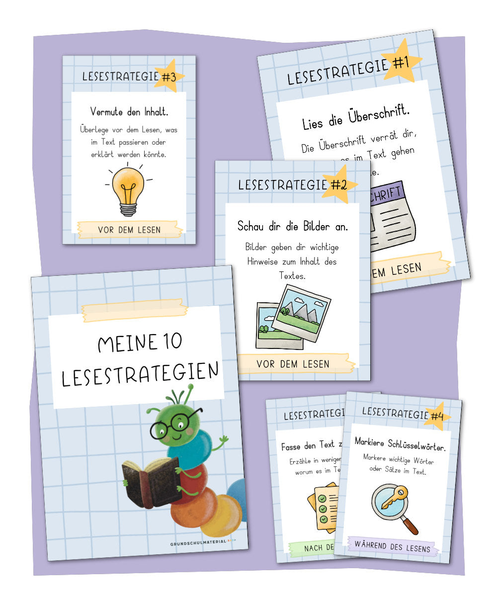 Plakate "Meine 10 Lesestrategien"