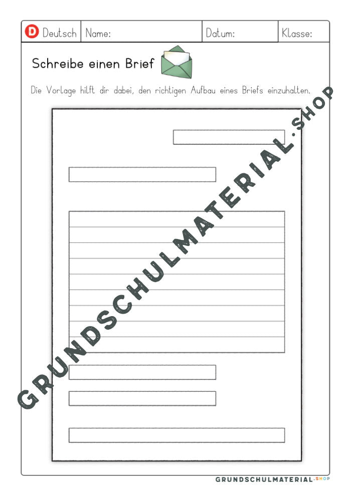 Materialpaket "Ich schreibe einen Brief"