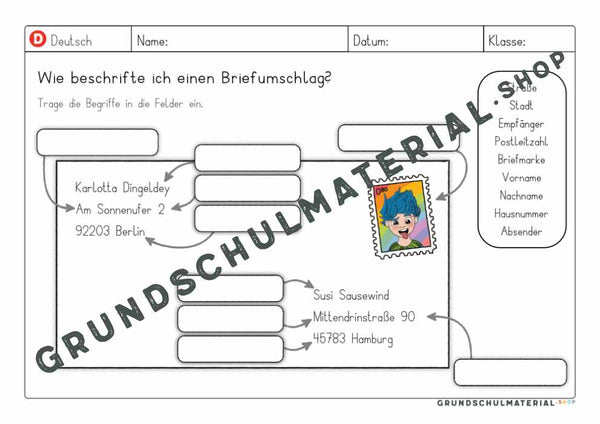 Materialpaket "Ich schreibe einen Brief"