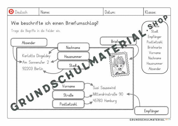 Materialpaket "Ich schreibe einen Brief"