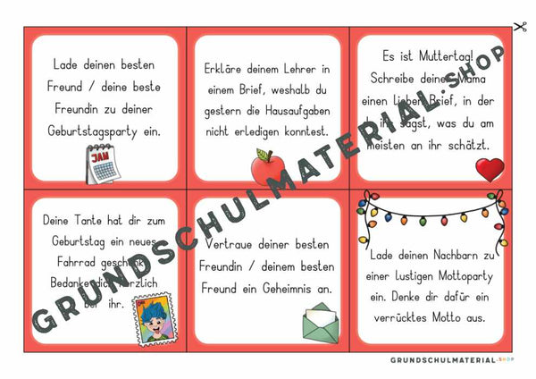 Materialpaket "Ich schreibe einen Brief"