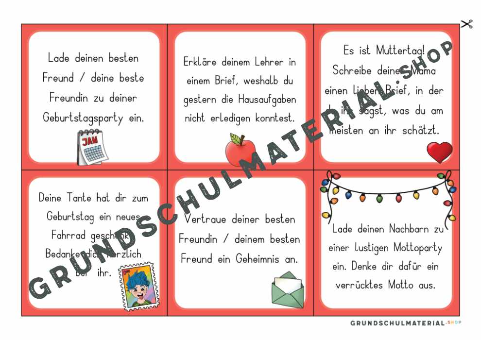 Materialpaket "Ich schreibe einen Brief"