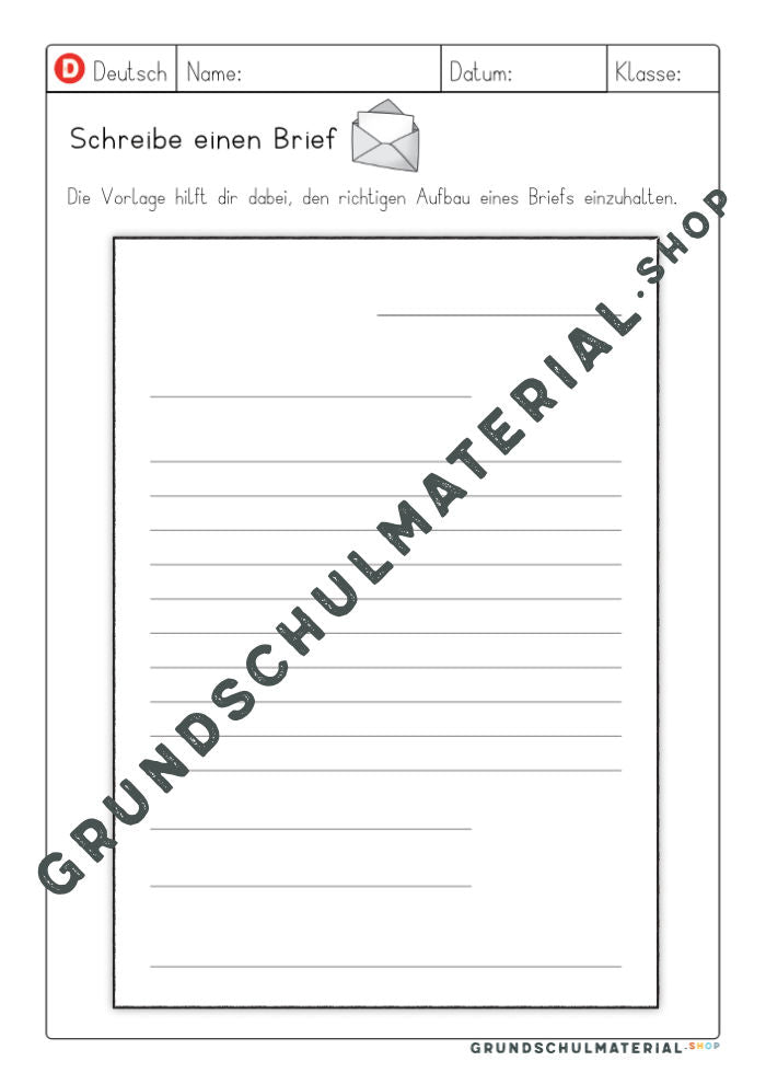 Materialpaket "Ich schreibe einen Brief"