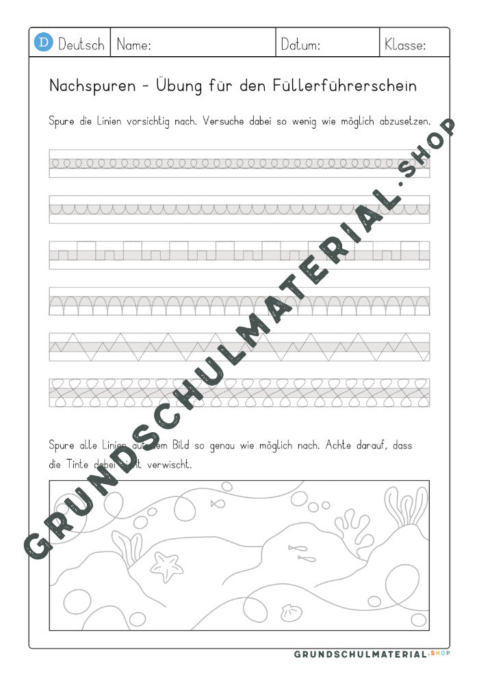 Materialpaket Füllerführerschein