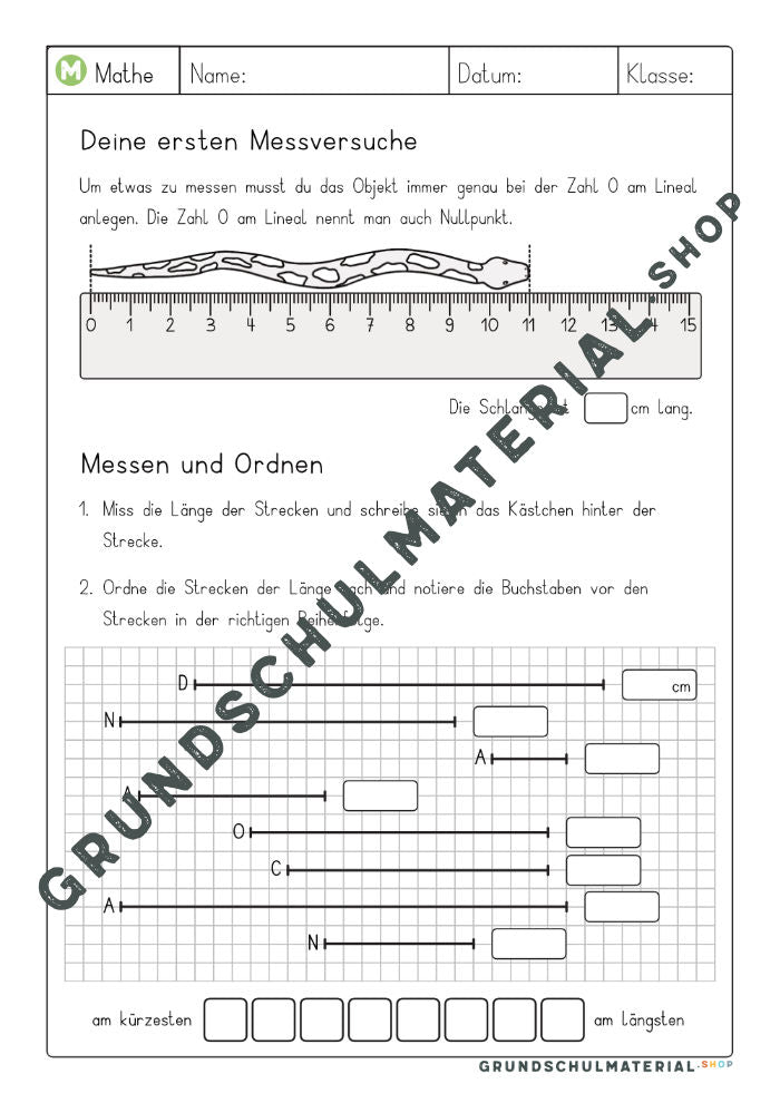 Materialpaket "Längen messen"