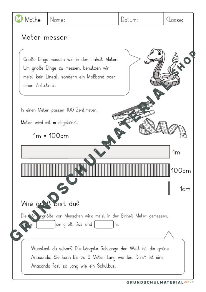 Materialpaket "Längen messen"