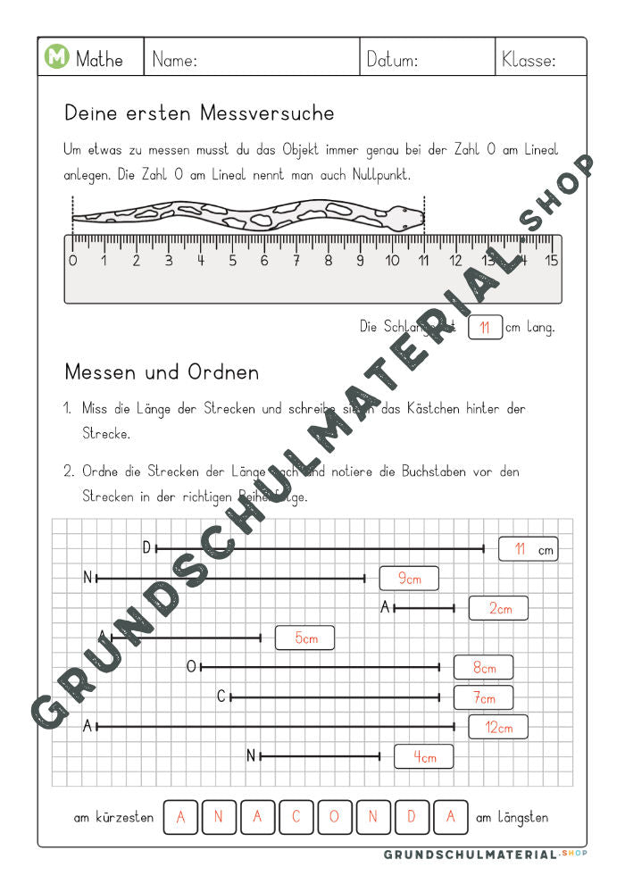 Materialpaket "Längen messen"