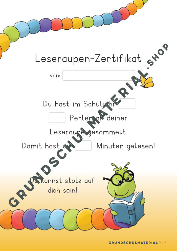 Materialpaket Leseraupe