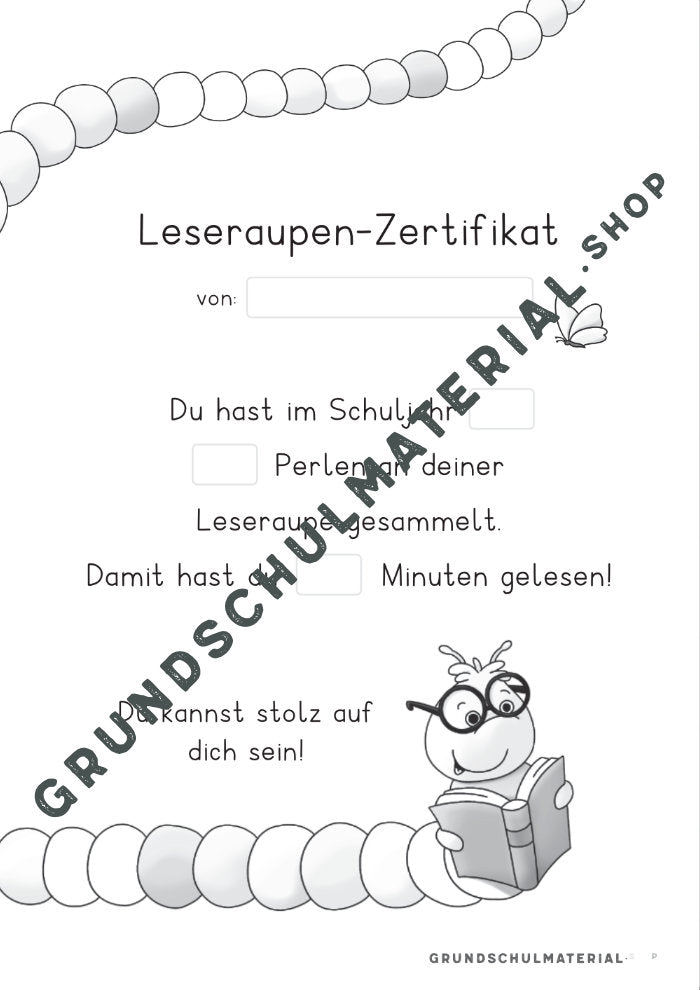 Materialpaket Leseraupe