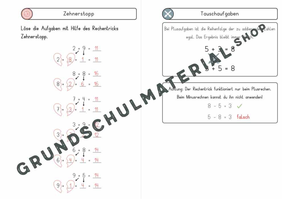 Materialpaket Rechentricks im ZR 20