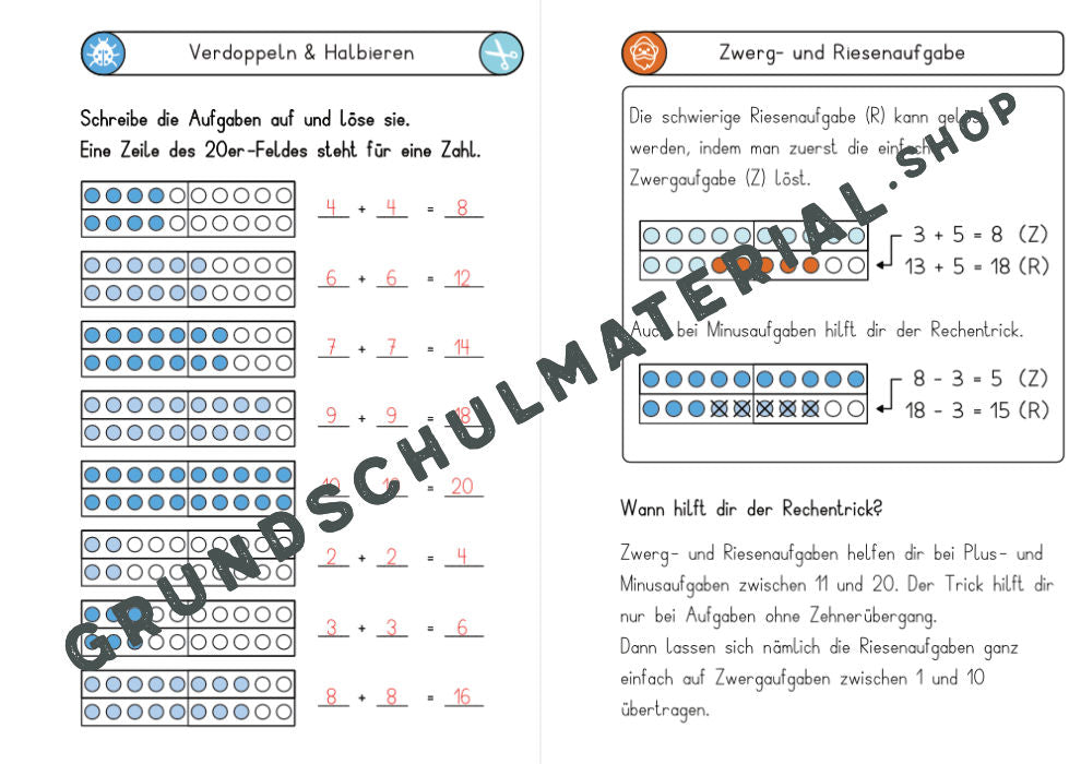 Materialpaket Rechentricks im ZR 20