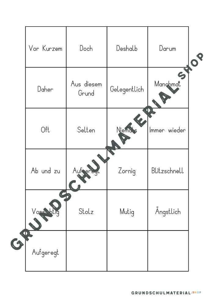 Materialpaket "Satzanfänge"