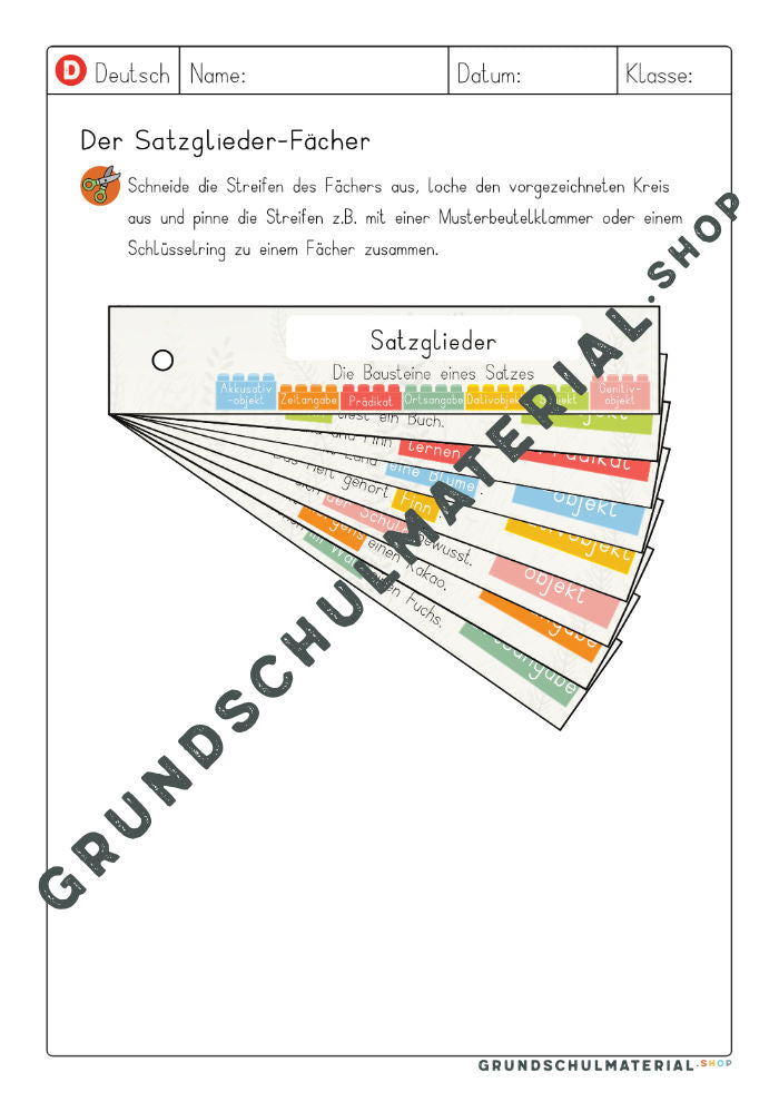Materialpaket Satzglieder