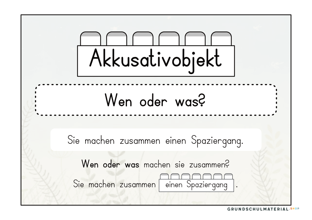 Materialpaket Satzglieder