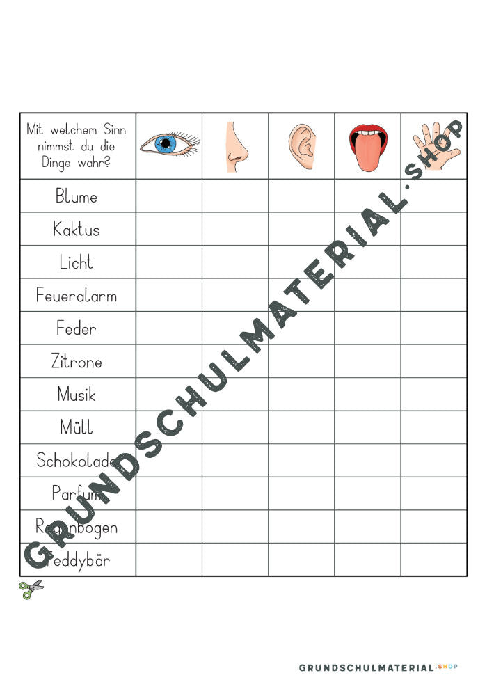 Materialpaket "Meine 5 Sinne"
