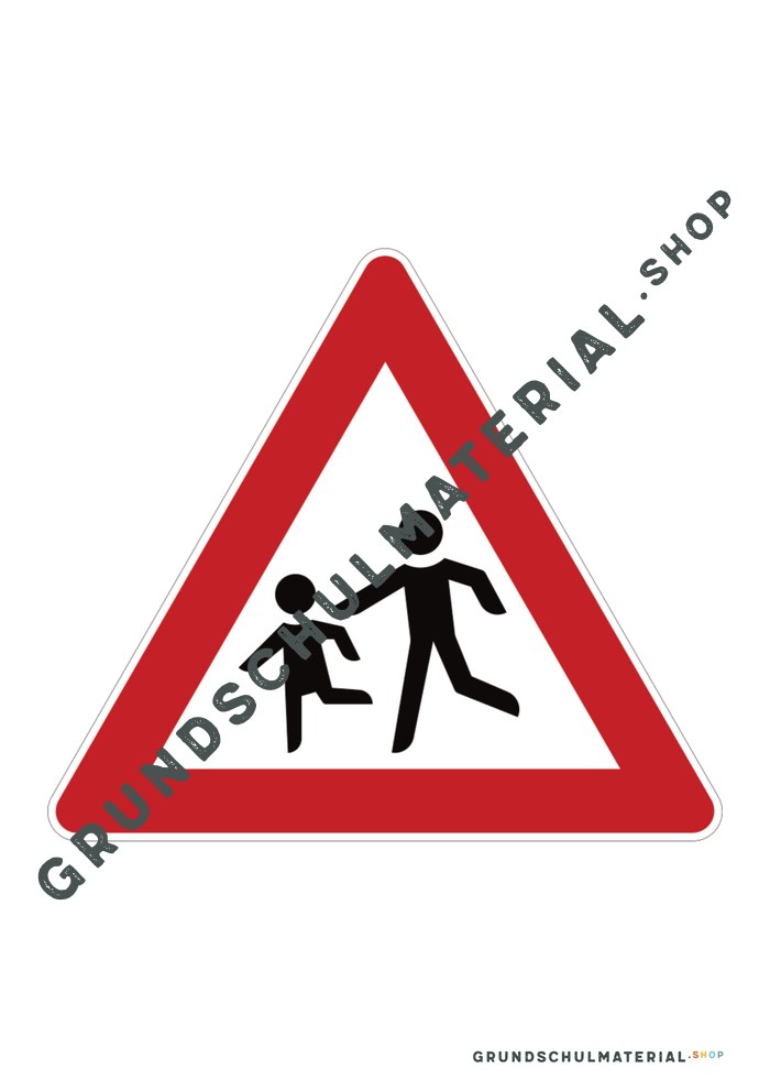 Verkehrszeichen zum Ausdrucken: Achtung Kinder