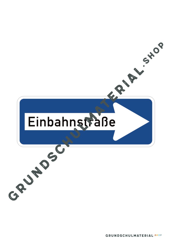 Verkehrszeichen zum Ausdrucken: Einbahnstraße