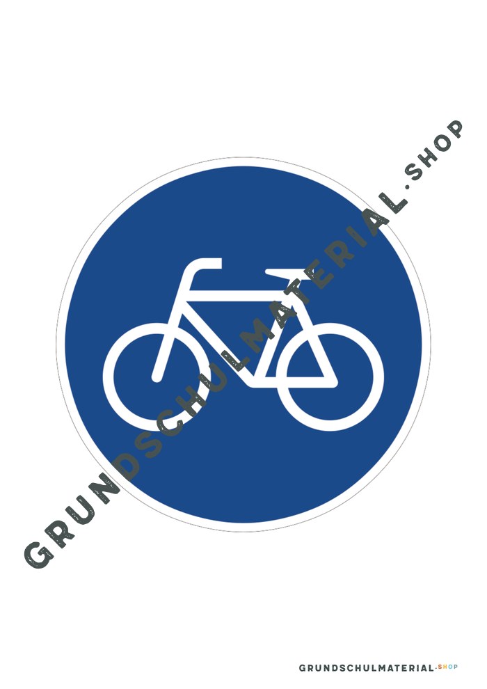 Verkehrszeichen zum Ausdrucken: Radweg