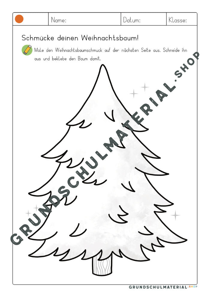 Weihnachtsbaum Bastelvorlage