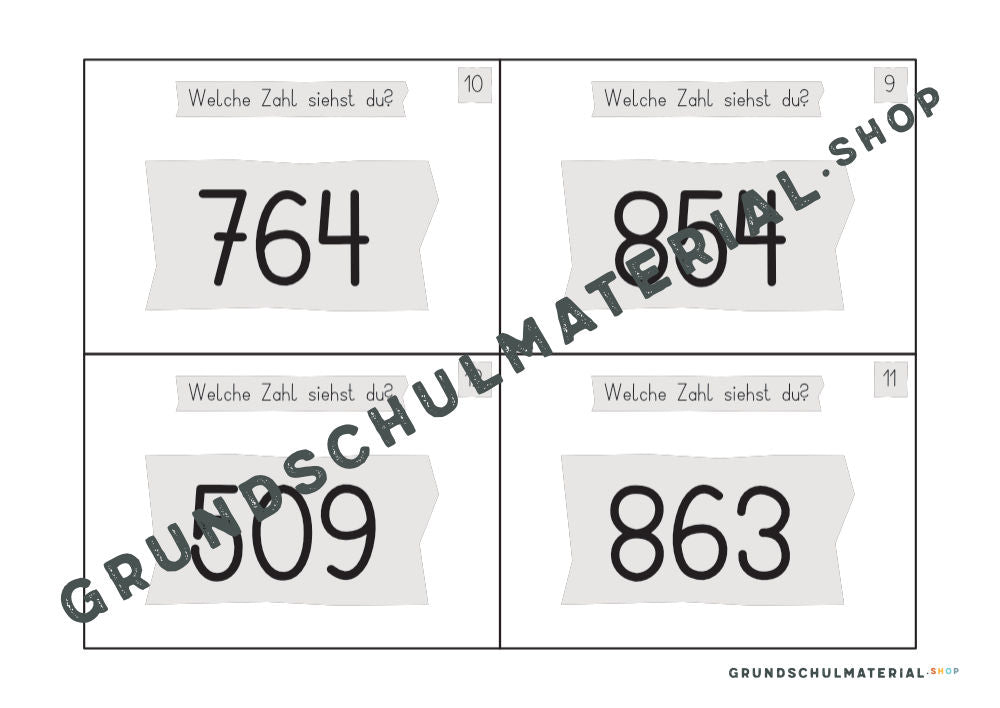 Materialpaket "Einführung in den Zahlenraum 1000"