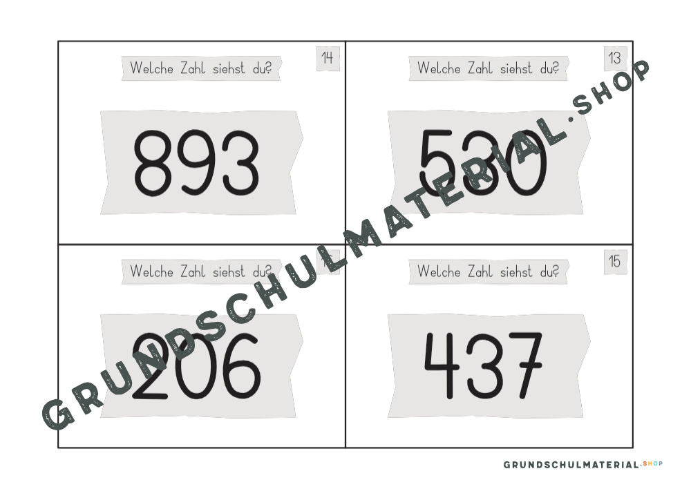 Materialpaket "Einführung in den Zahlenraum 1000"