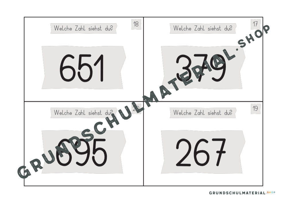 Materialpaket "Einführung in den Zahlenraum 1000"