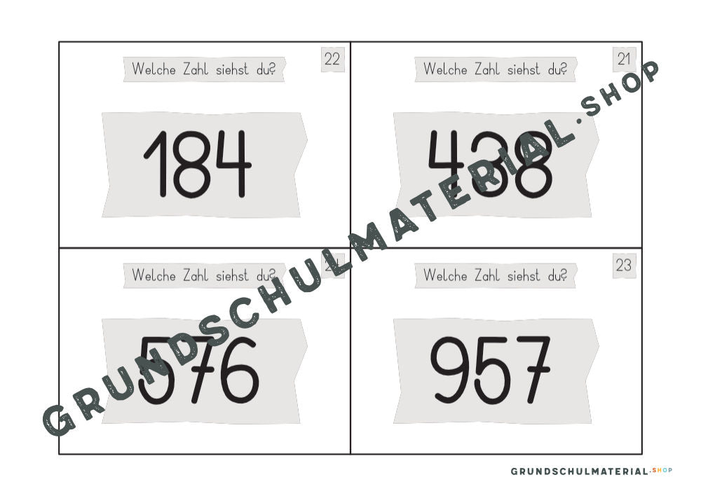 Materialpaket "Einführung in den Zahlenraum 1000"