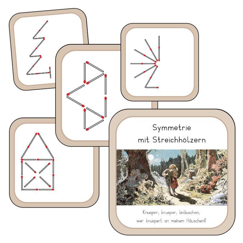 Legespiel "Symmetrie mit Streichhölzern"